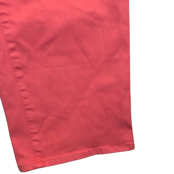 NYDJ Marilyn Straight Ankle Pink Jeans 16W Plus Size Coral Salmon Denim Crop - Picture 5 of 10